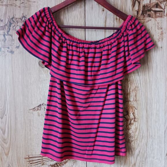 Splendid Off the Shoulder Flounce Top Size Small - Picture 2 of 7